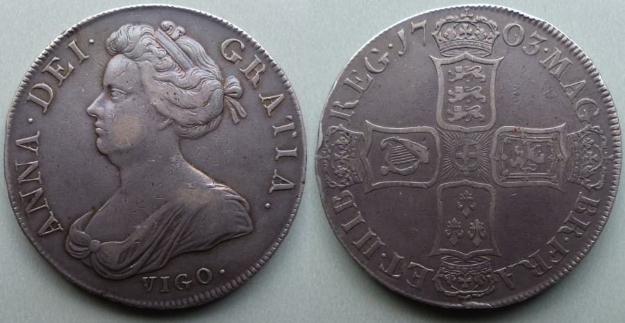 Queen Anne 1703 VIGO crown